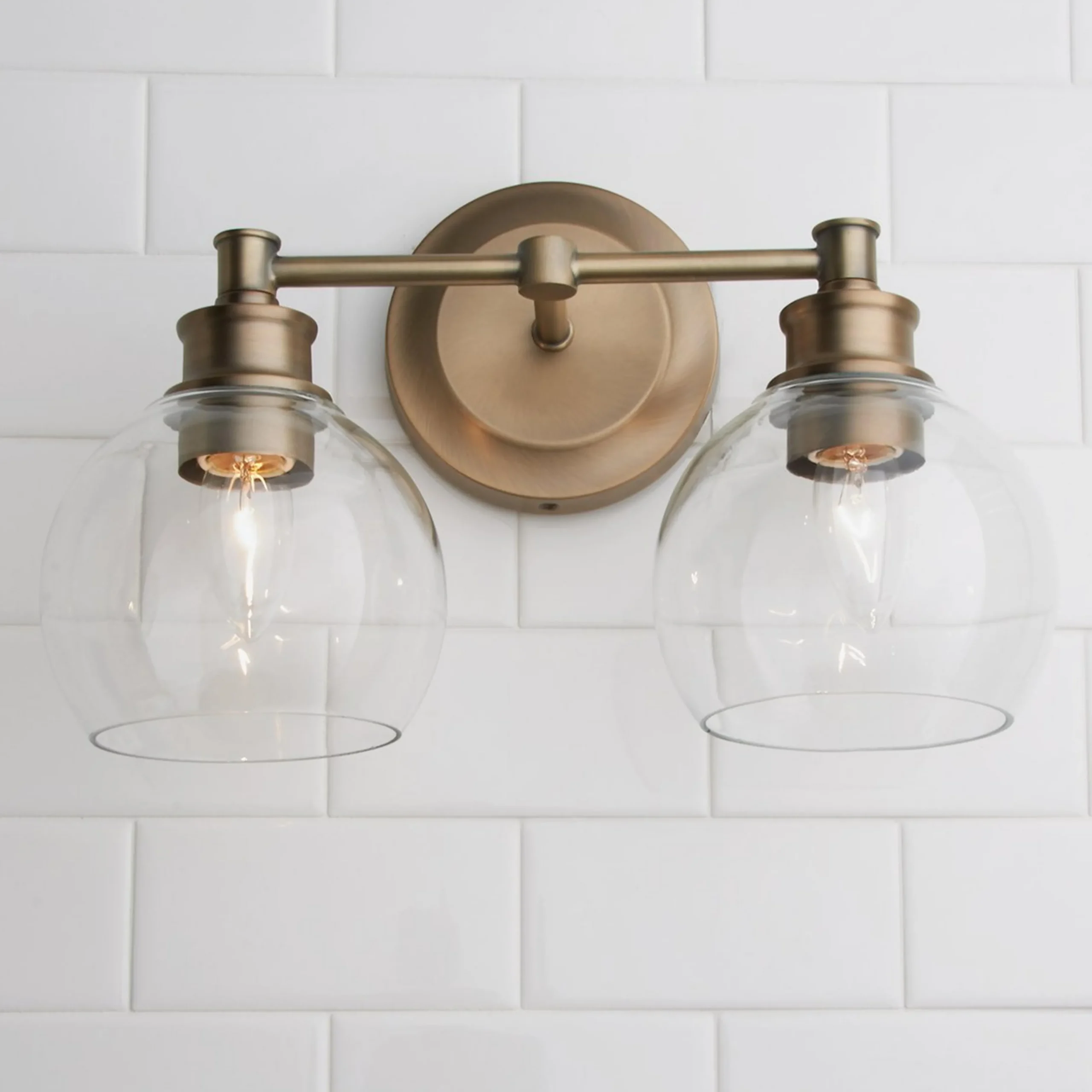Volta Glass Vanity Light - 2 Light