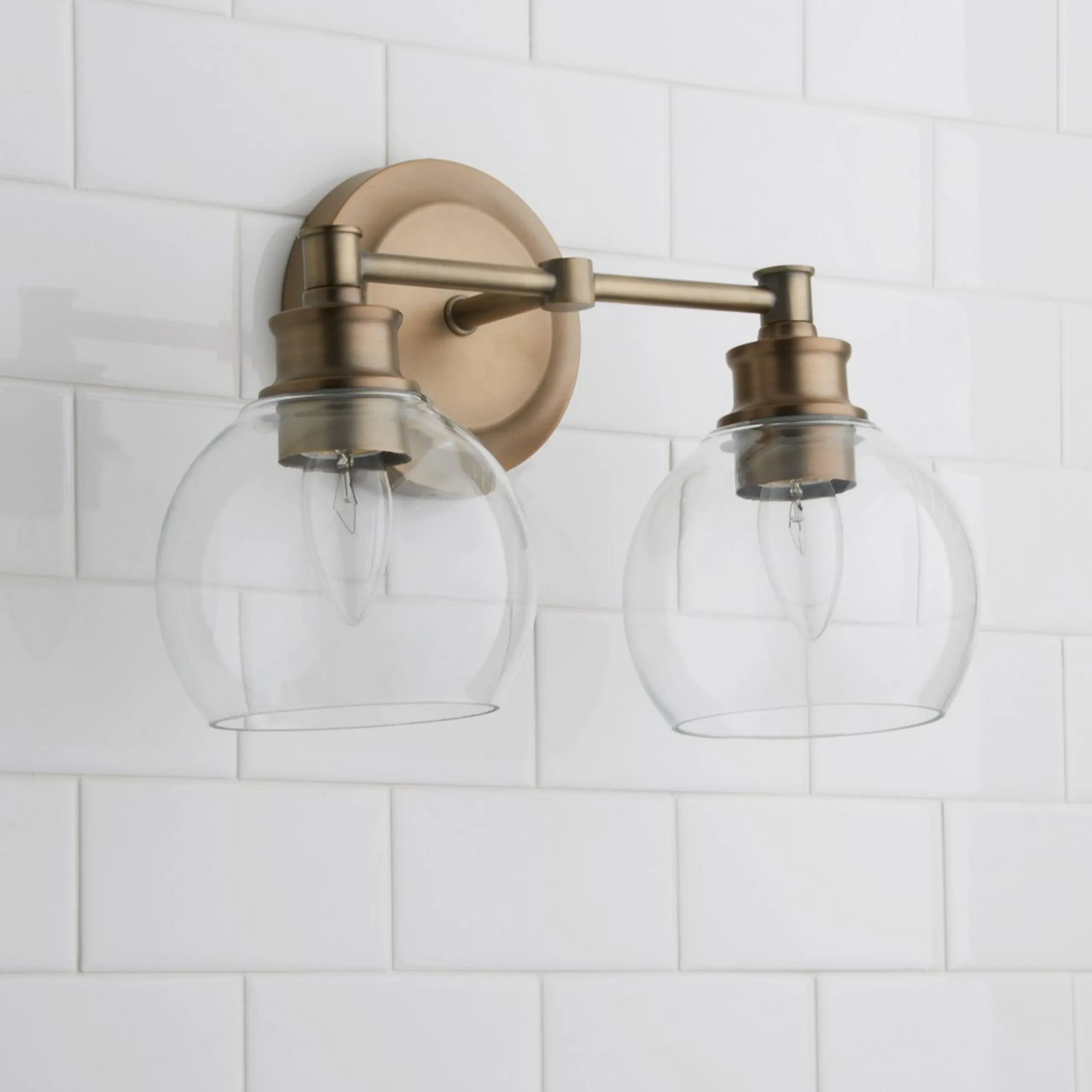 Volta Glass Vanity Light - 2 Light