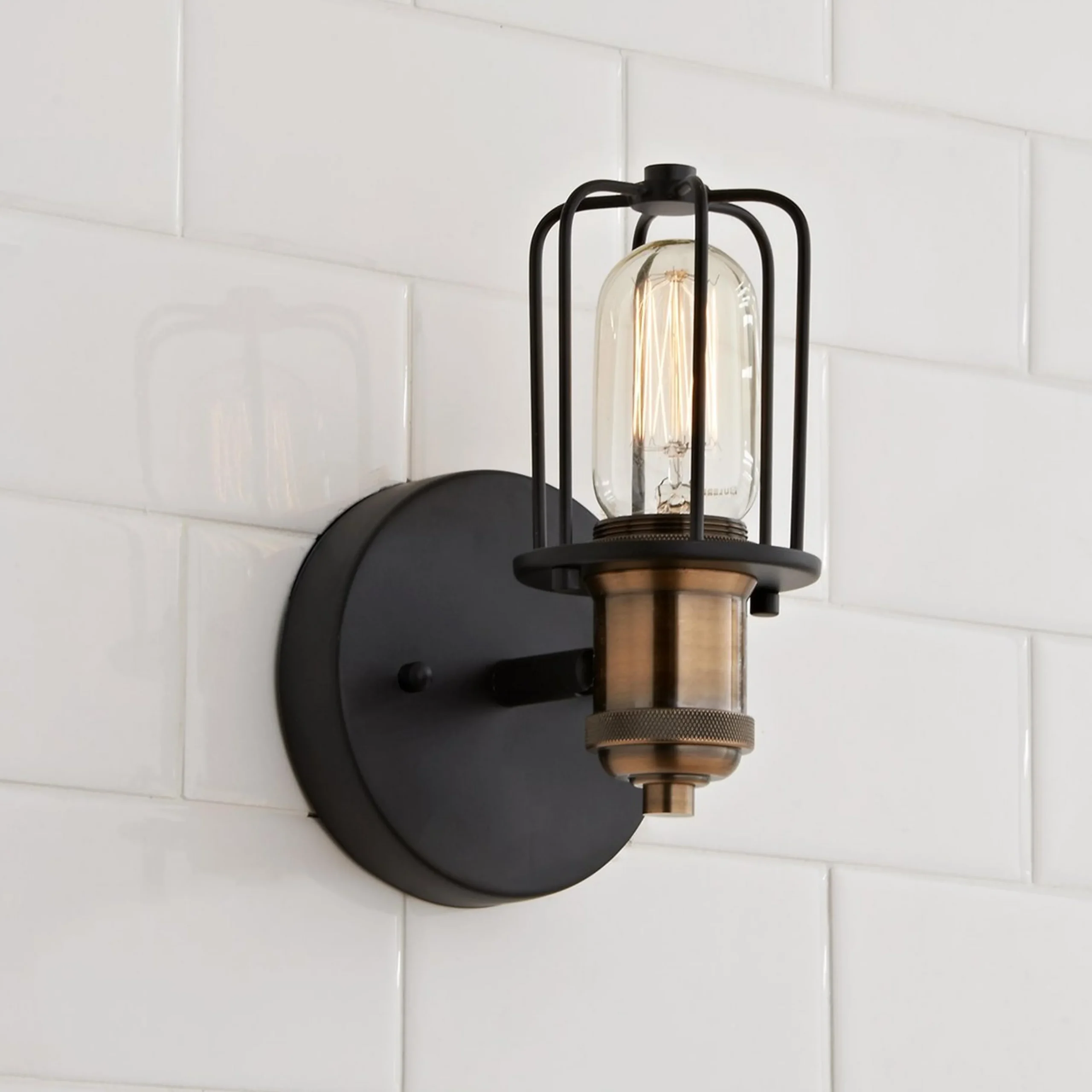 Warehouse Cage Bath Sconce