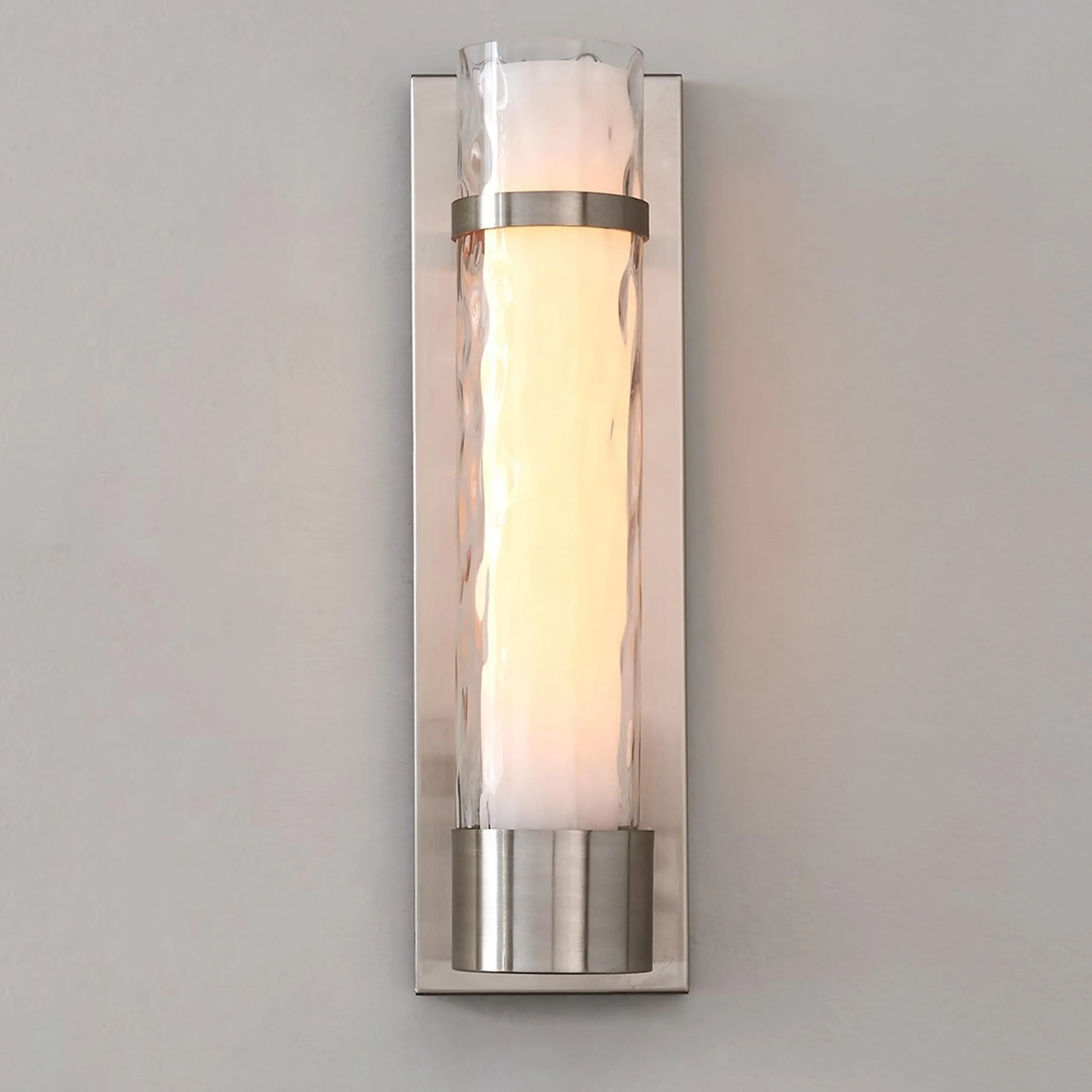 Wave Pattern Glass Sconce - Large