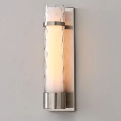 Wave Pattern Glass Sconce - Large