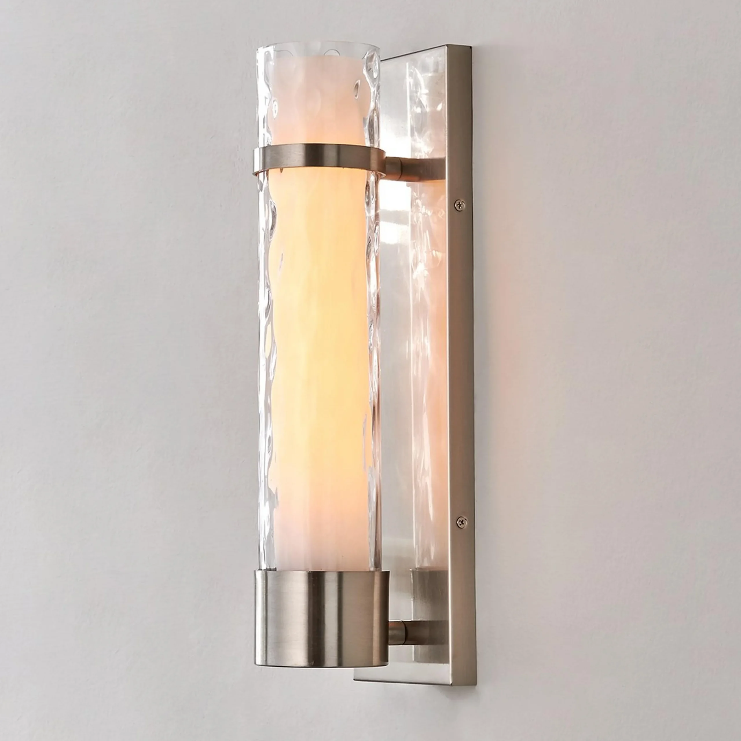 Wave Pattern Glass Sconce - Large