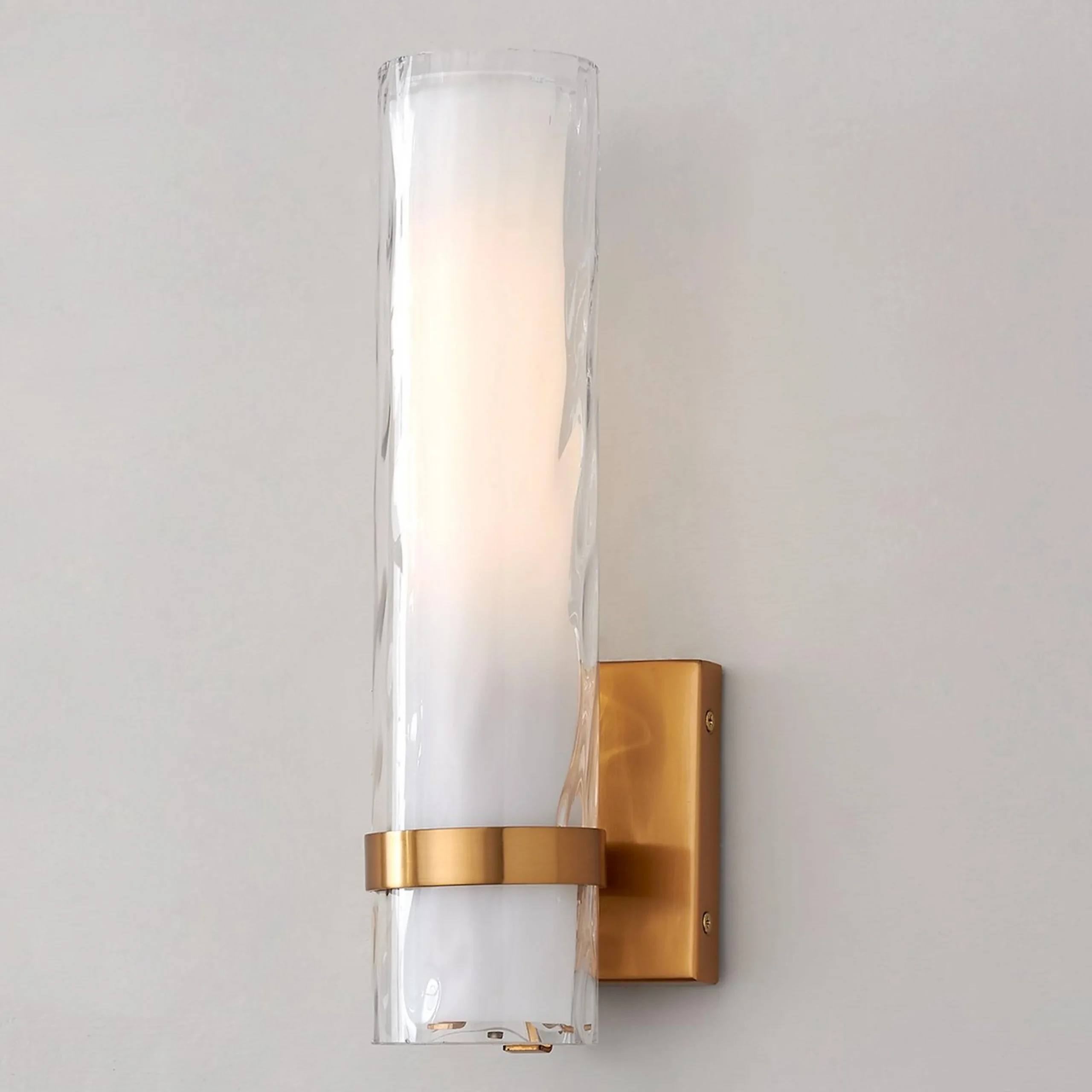 Wave Pattern Glass Sconce - Small