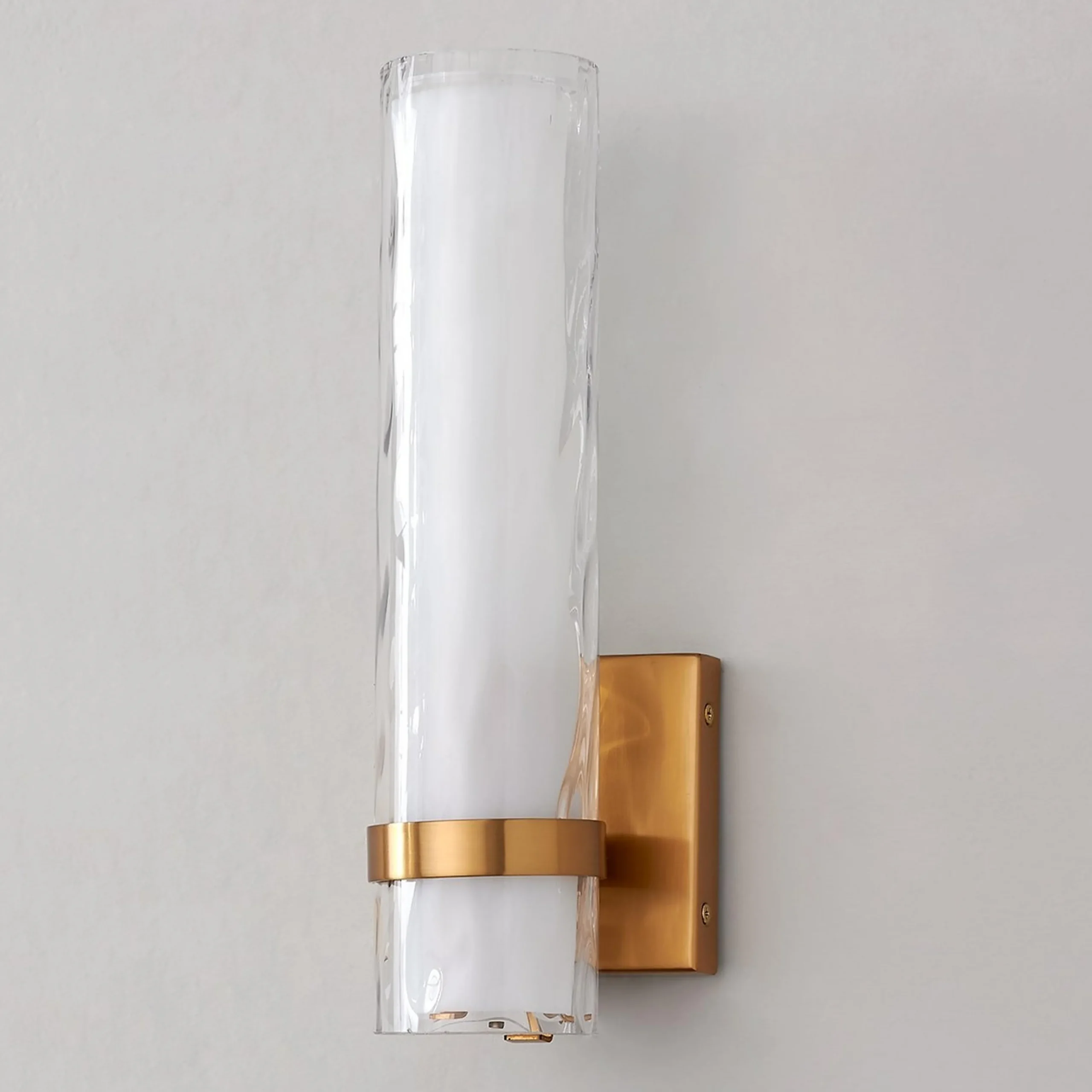 Wave Pattern Glass Sconce - Small