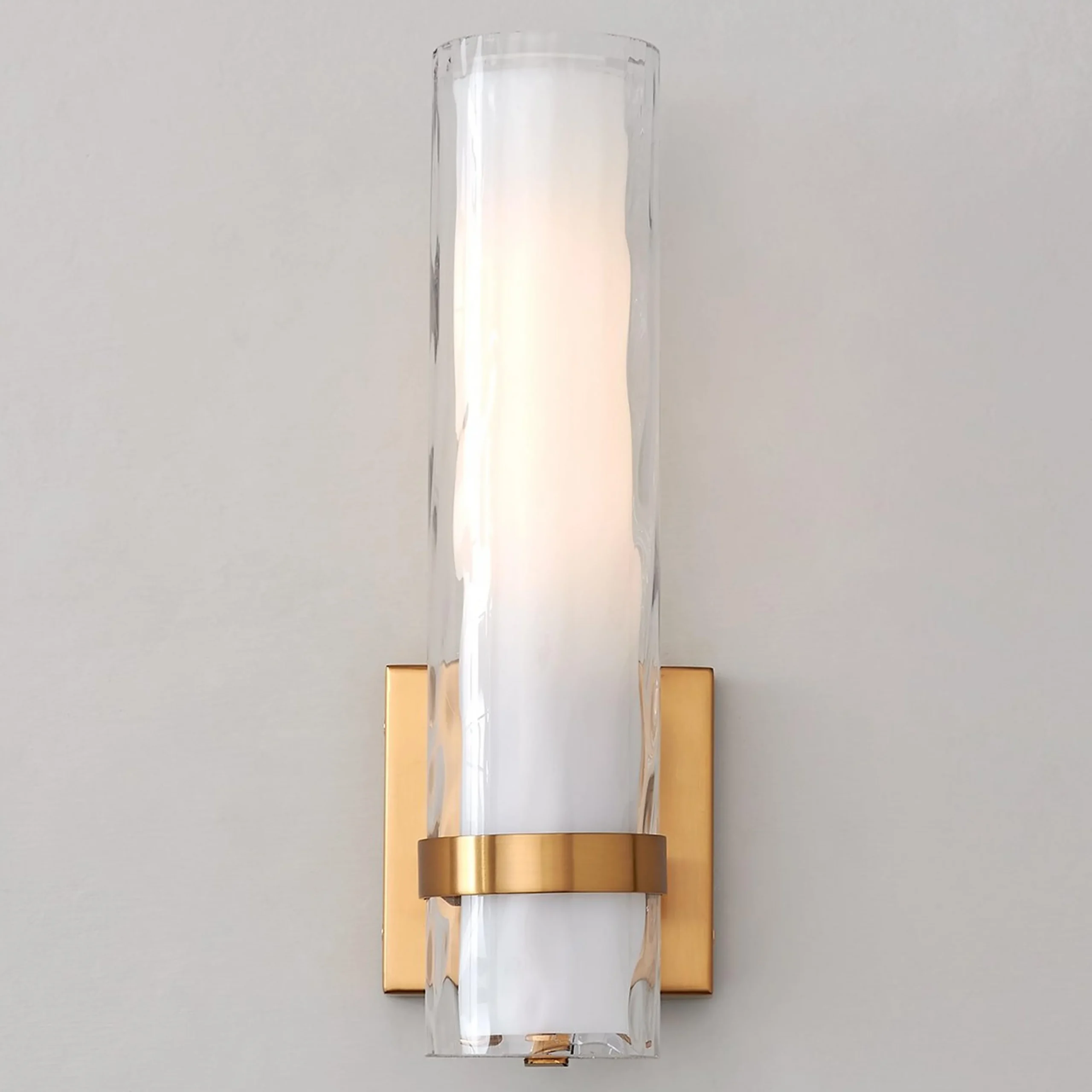 Wave Pattern Glass Sconce - Small
