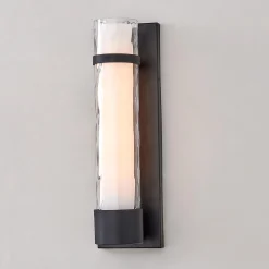 Wave Pattern Glass Sconce - Large