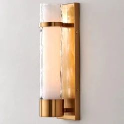 Wave Pattern Glass Sconce - Large