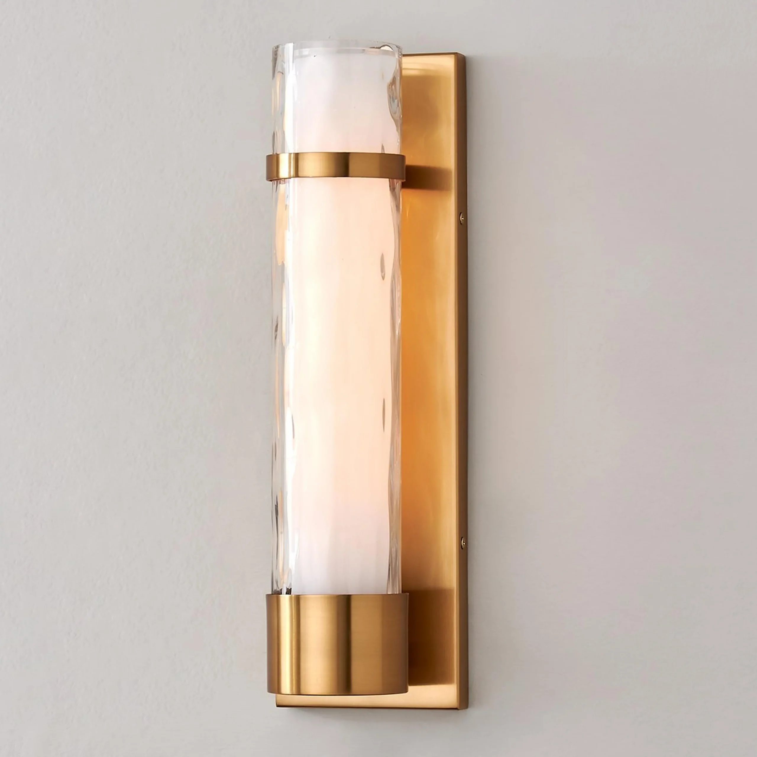 Wave Pattern Glass Sconce - Large