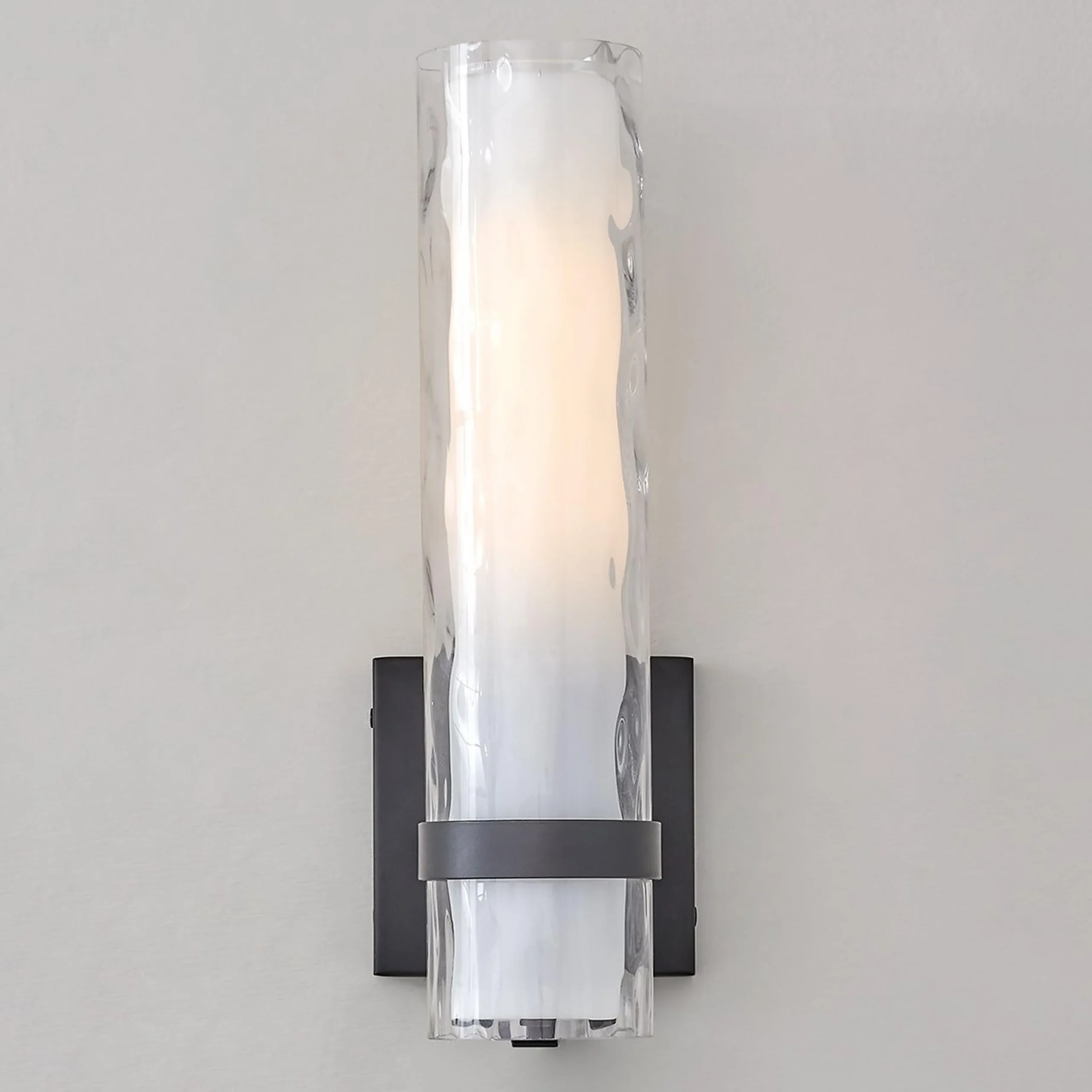 Wave Pattern Glass Sconce - Small