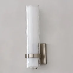 Wave Pattern Glass Sconce - Small