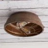 Weathered Industrial Caged Ceiling Light