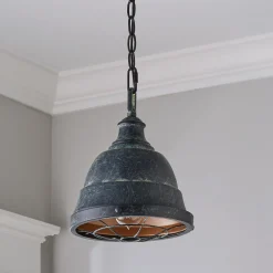 Weathered Industrial Caged Pendant - 1 Light