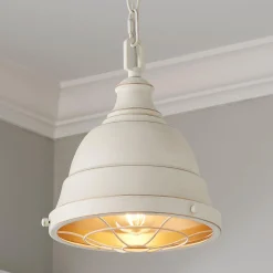 Weathered Industrial Caged Pendant - 1 Light