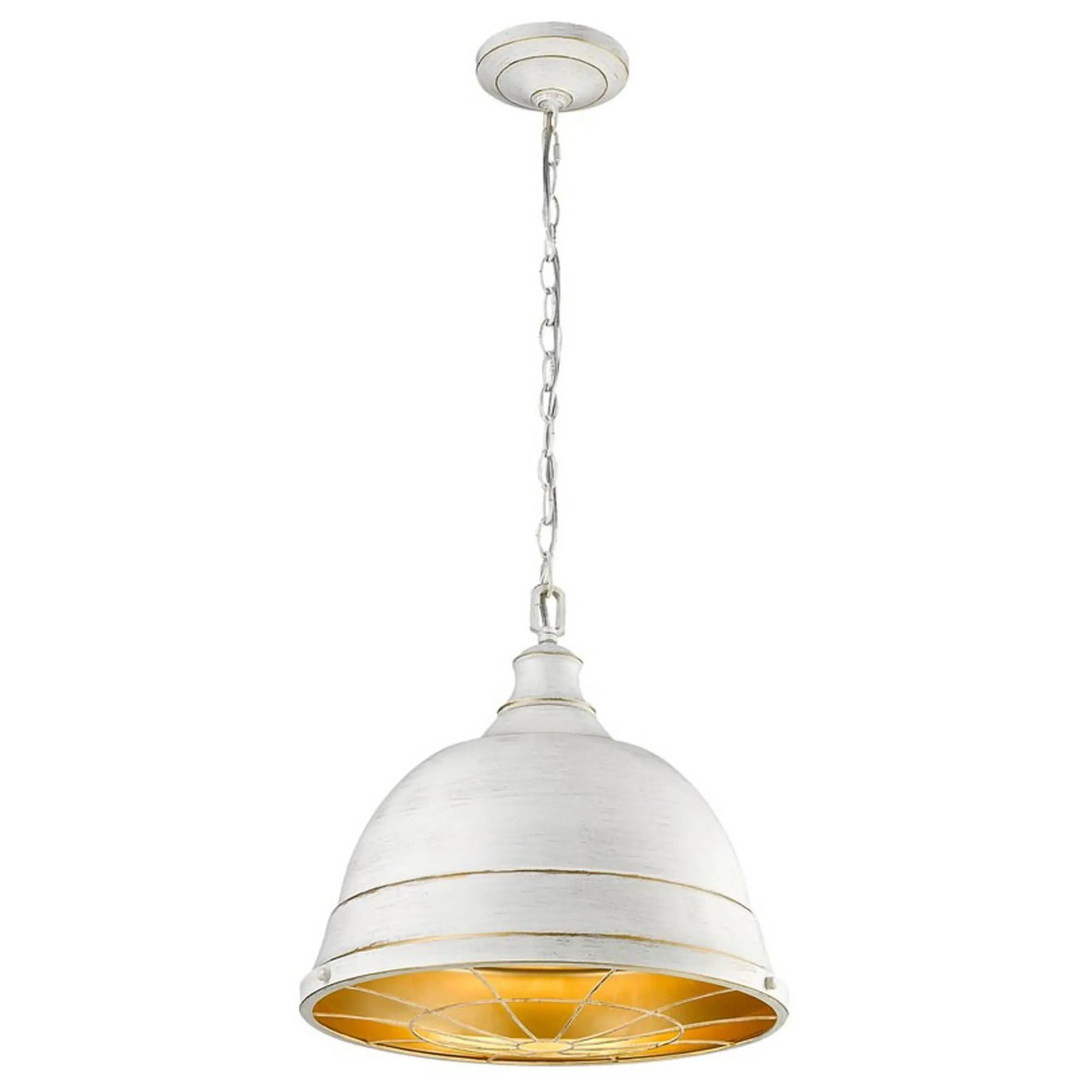 Weathered Industrial Caged Pendant - 2 Light