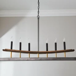 Wendy Umanoff Whiskey Barrel Stave Chandelier