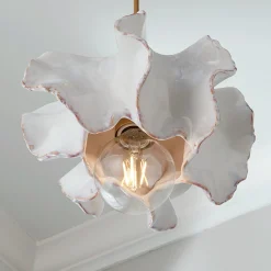 White Ceramic Urchin Pendant