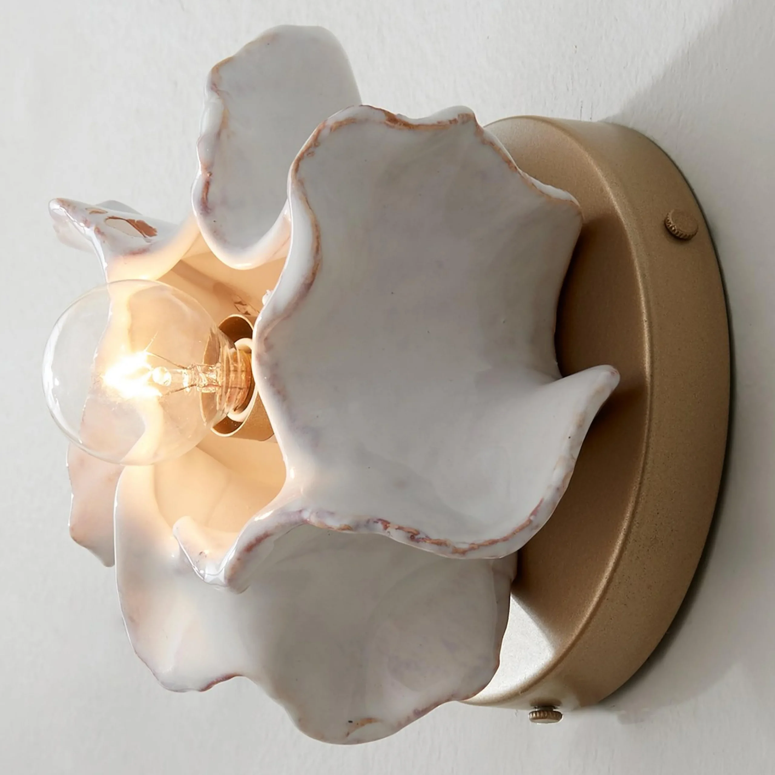 White Ceramic Urchin Sconce