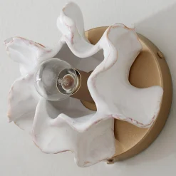 White Ceramic Urchin Sconce
