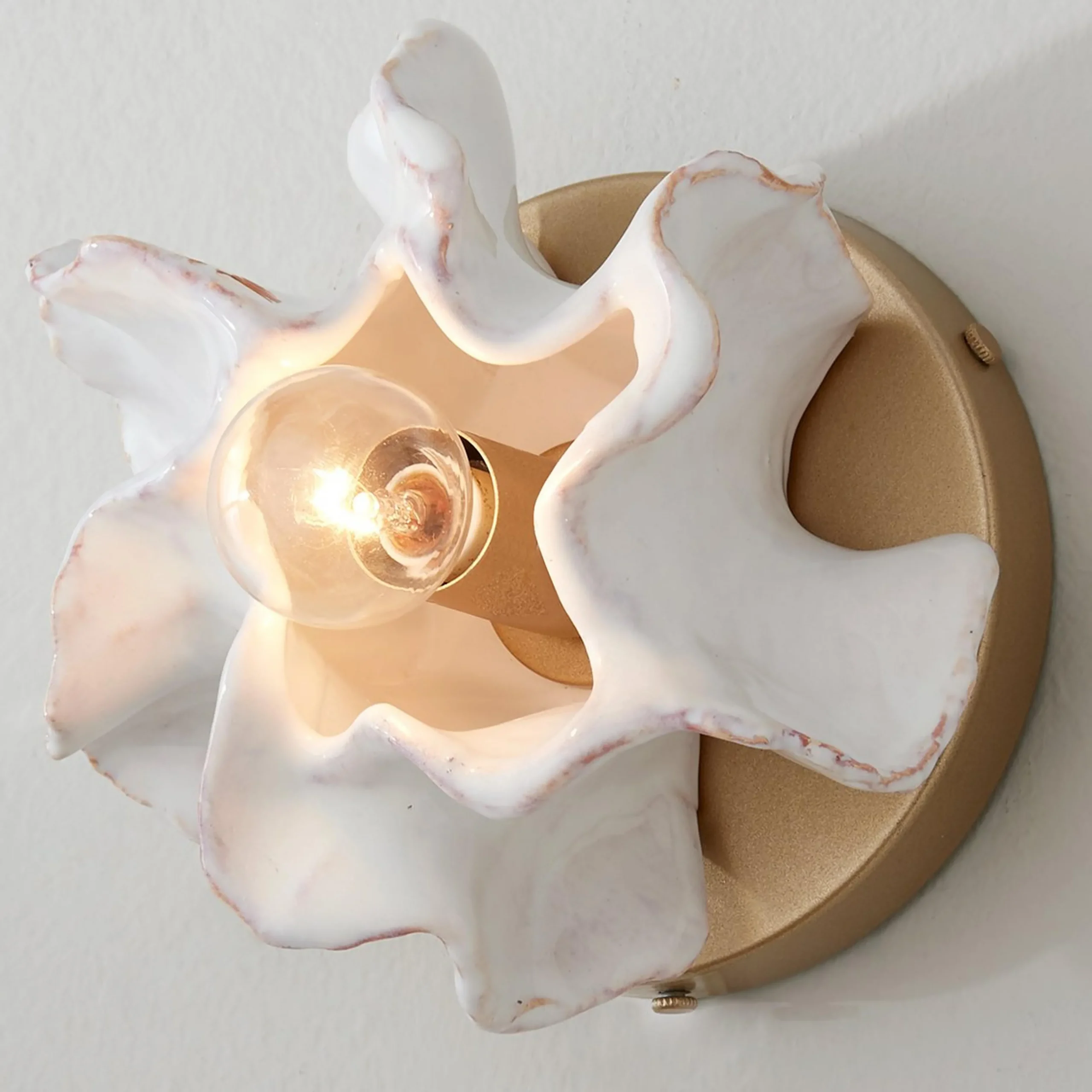 White Ceramic Urchin Sconce