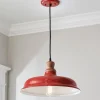 Wood Capped Warehouse Pendant