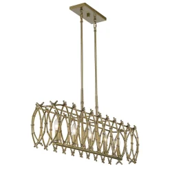 Woven Bamboo Island Chandelier