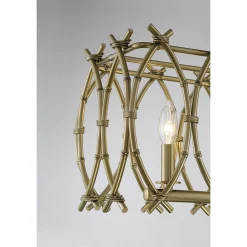 Woven Bamboo Island Chandelier