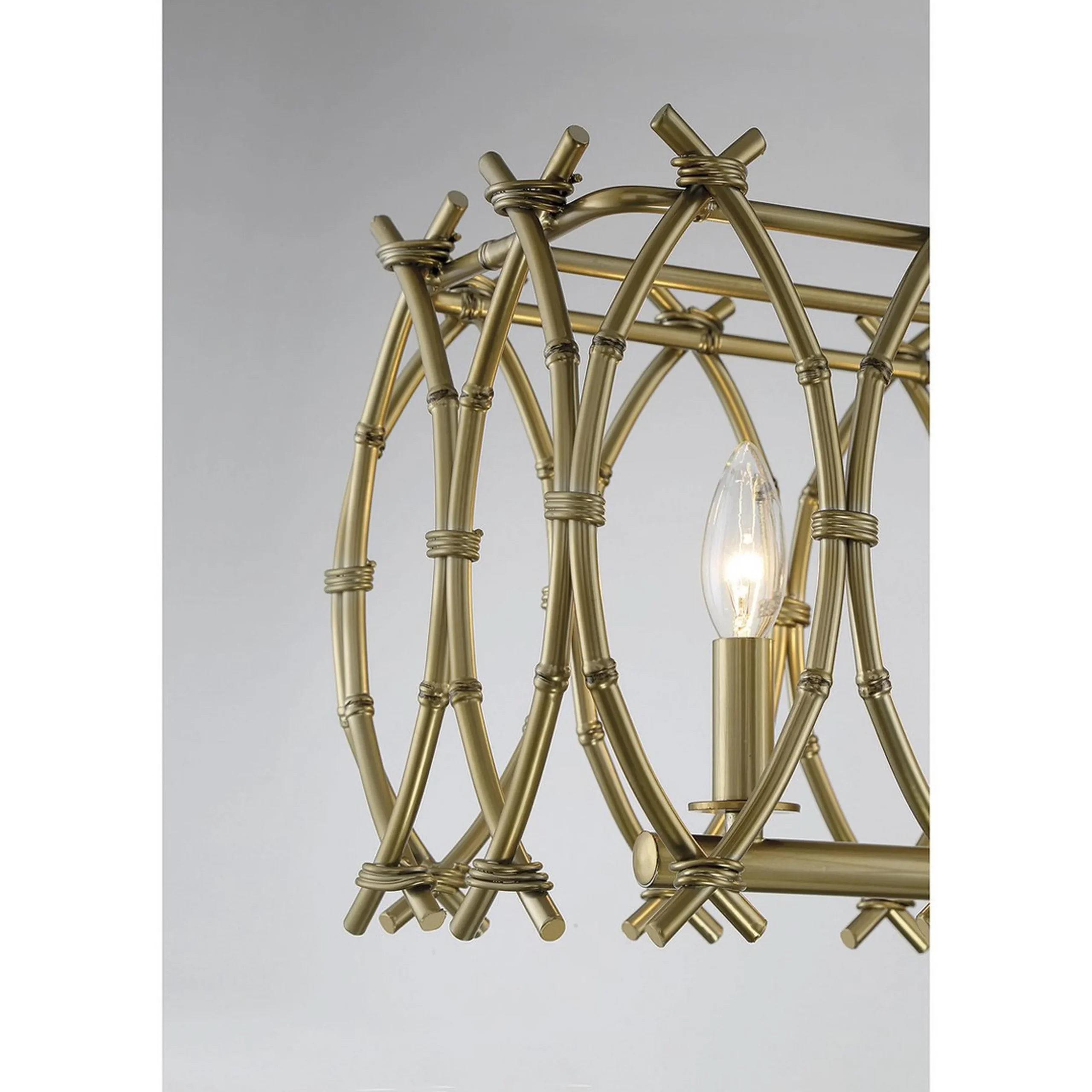 Woven Bamboo Island Chandelier
