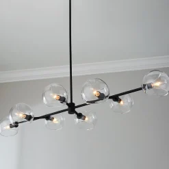 Xaviero Glass Island Chandelier - Clear