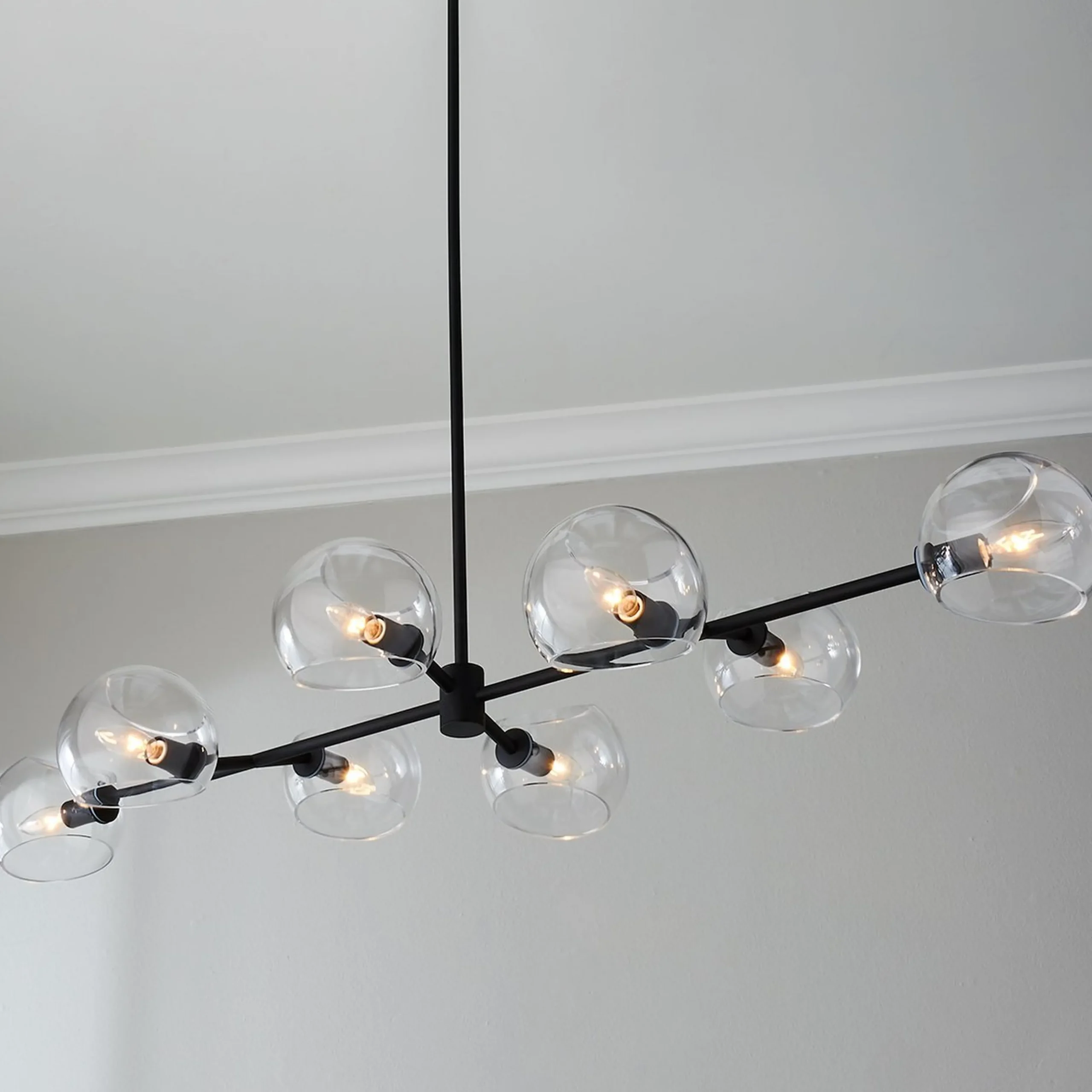 Xaviero Glass Island Chandelier - Clear