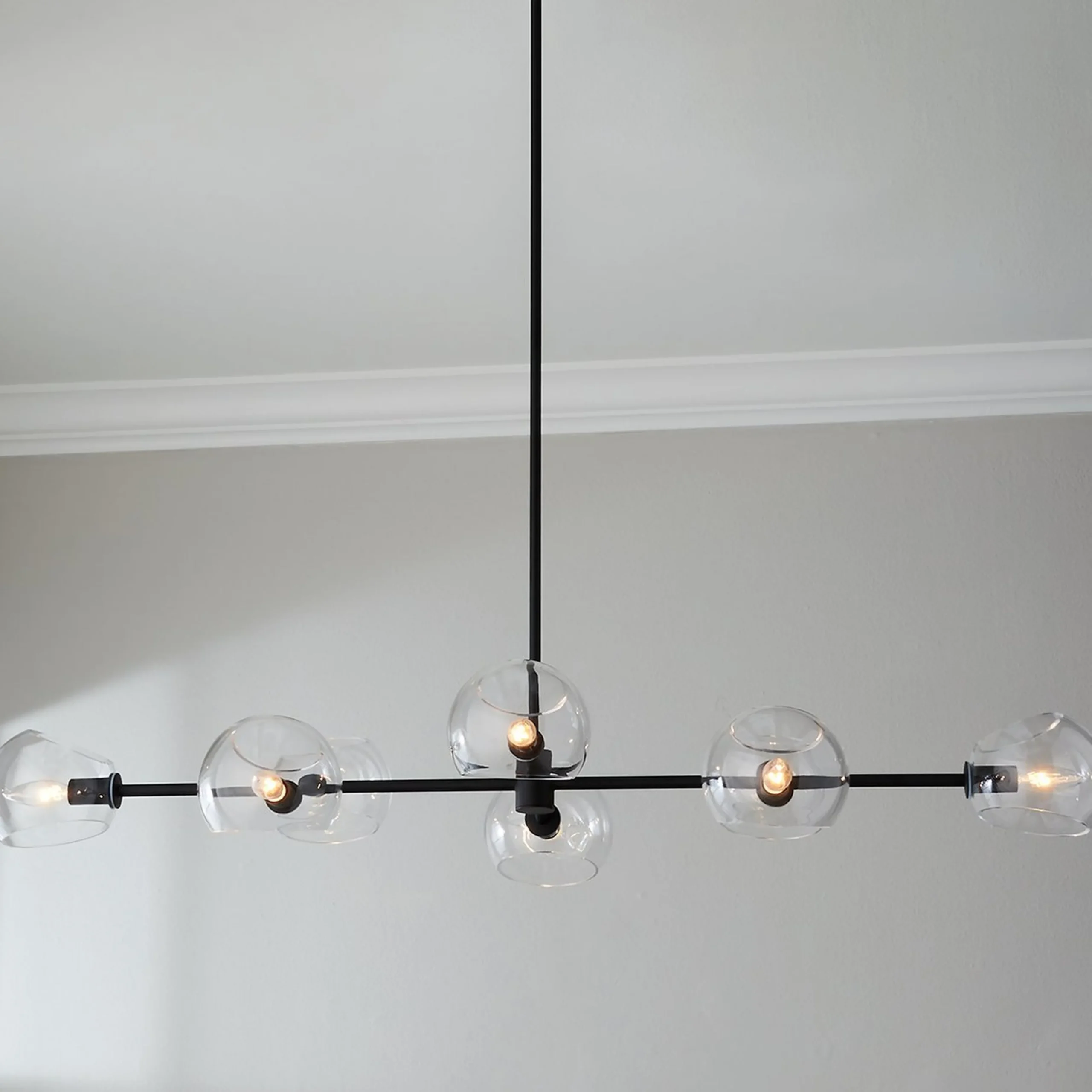 Xaviero Glass Island Chandelier - Clear