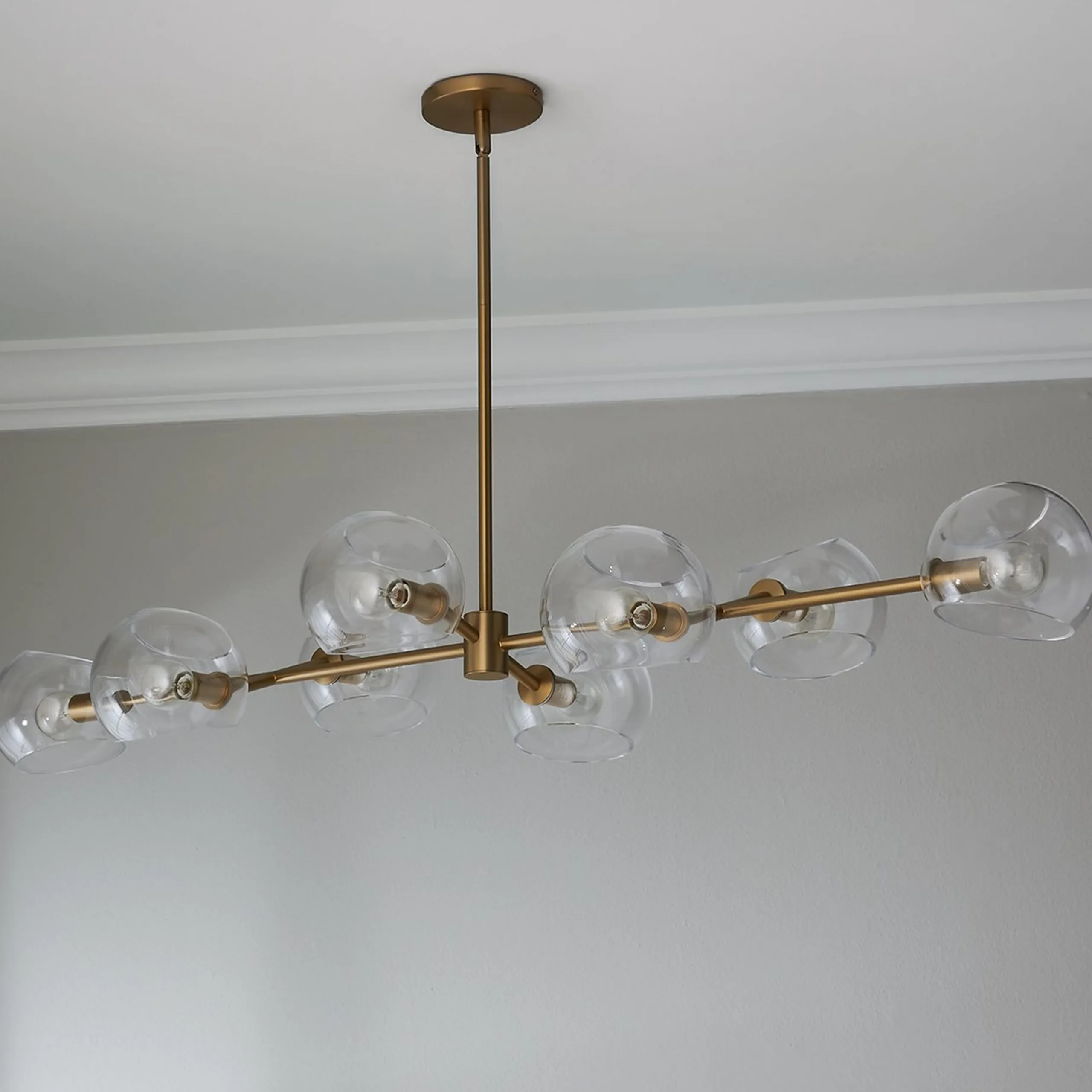 Xaviero Glass Island Chandelier - Clear