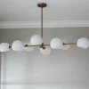 Xaviero Glass Island Chandelier - Opal