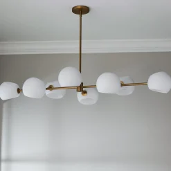Xaviero Glass Island Chandelier - Opal