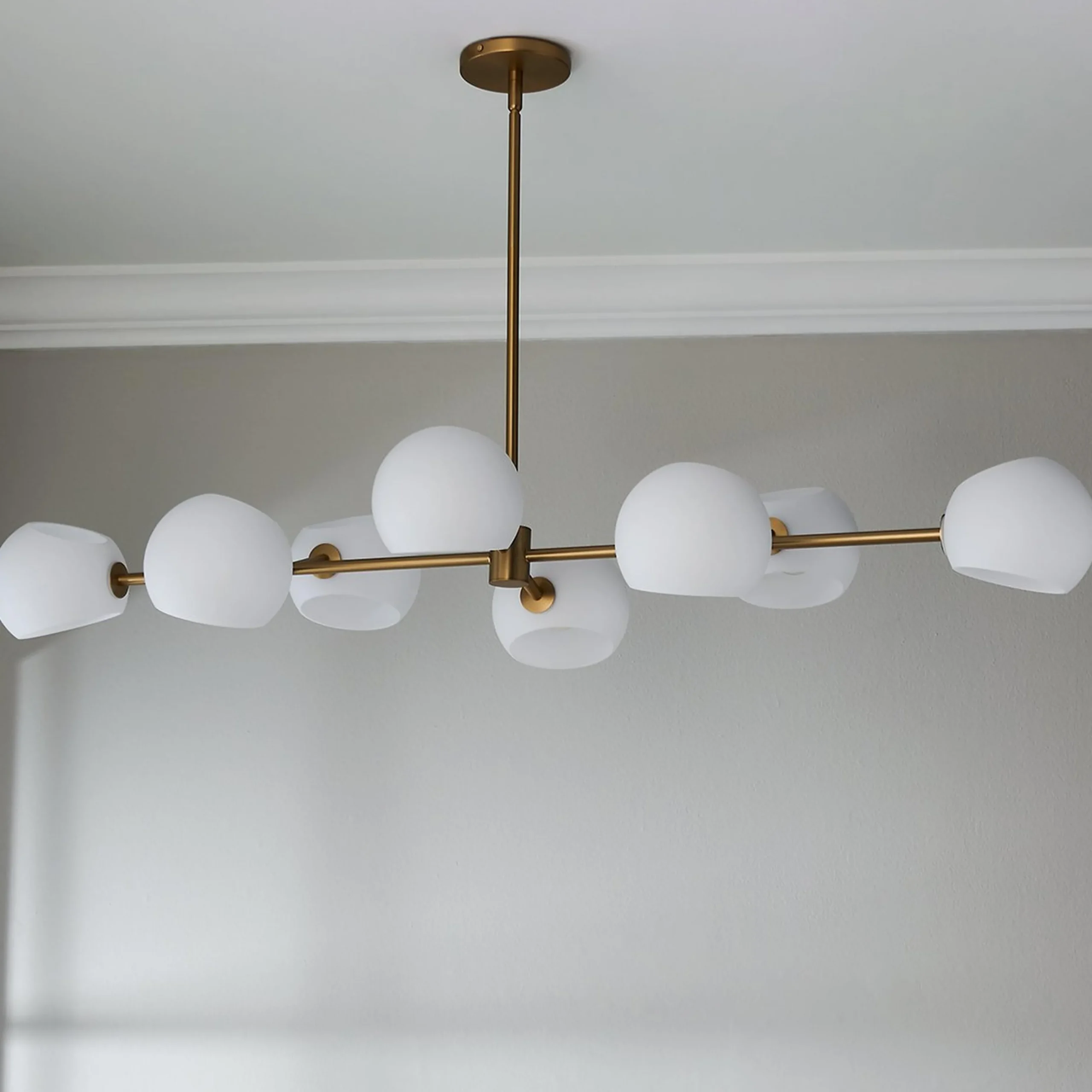 Xaviero Glass Island Chandelier - Opal