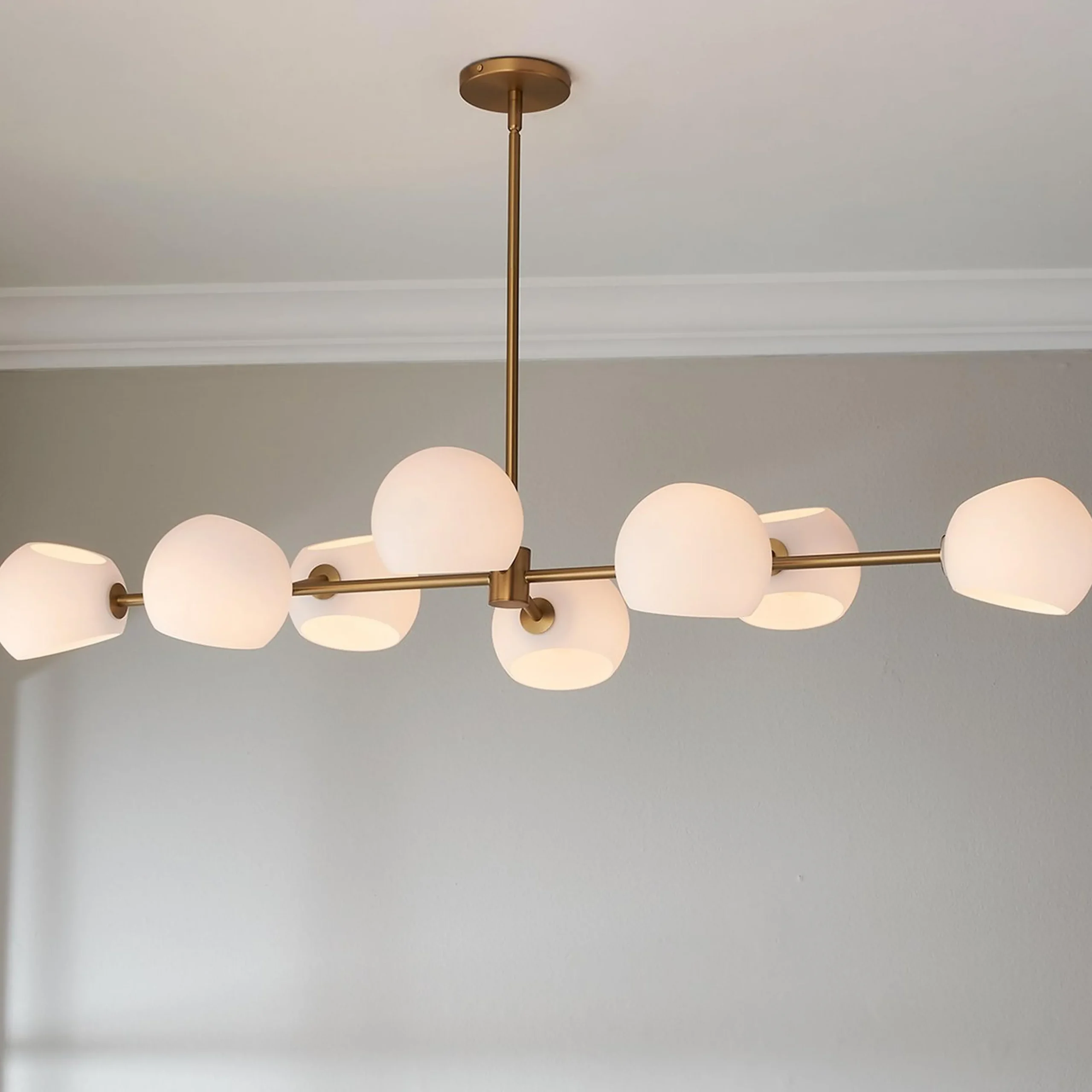 Xaviero Glass Island Chandelier - Opal