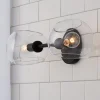 Xaviero Glass Vanity Light - 2 Light - Clear