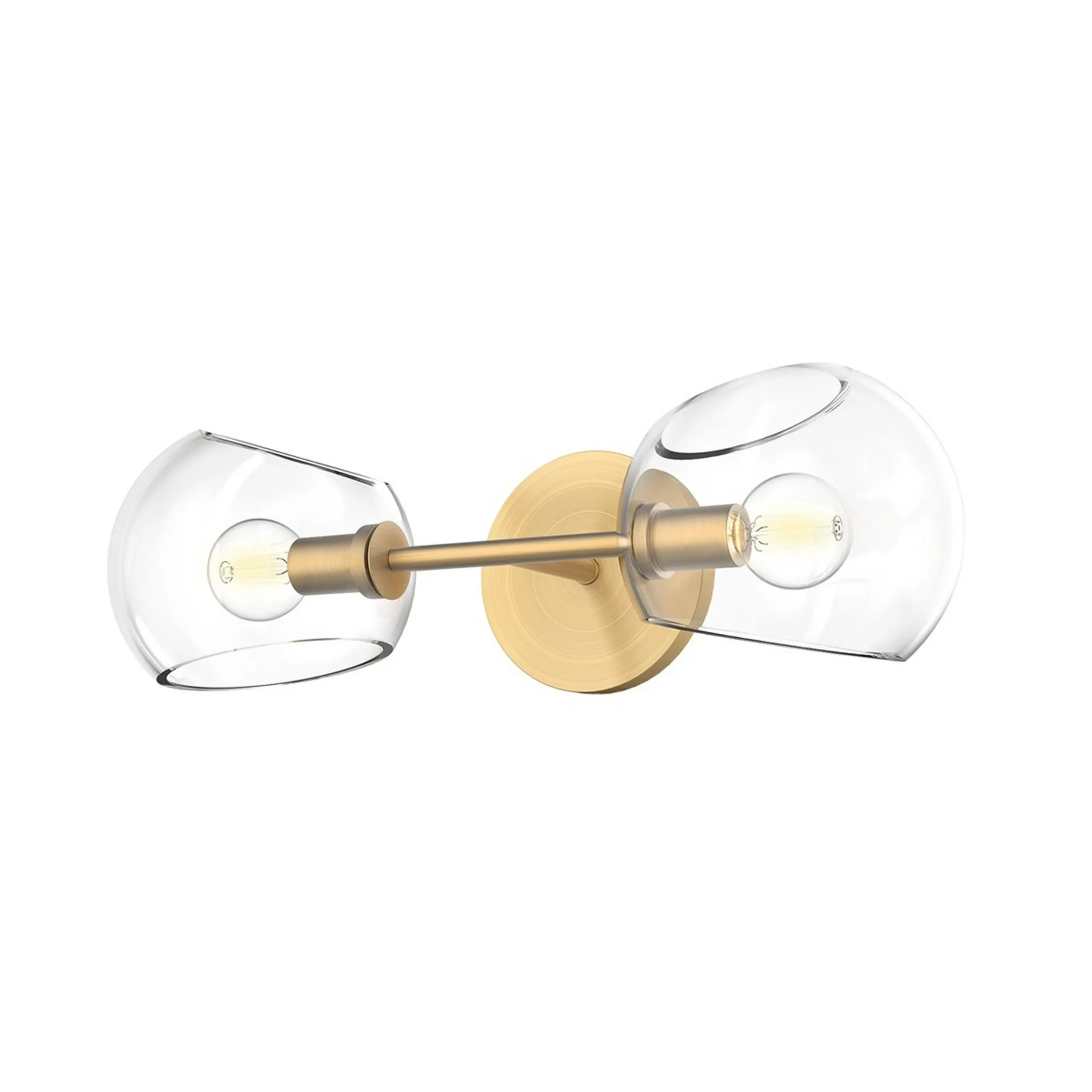 Xaviero Glass Vanity Light - 2 Light - Clear