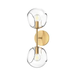 Xaviero Glass Vanity Light - 2 Light - Clear