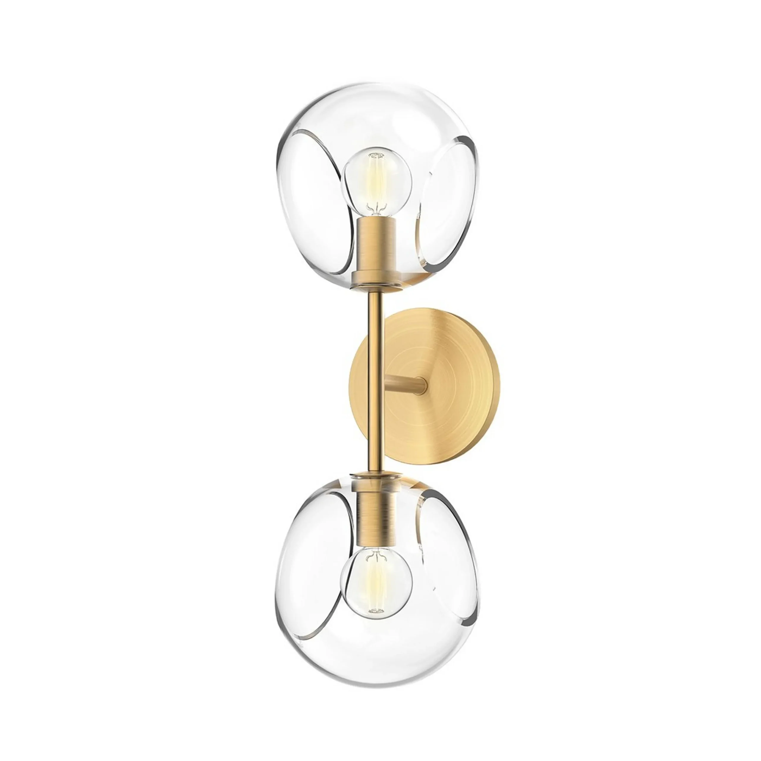 Xaviero Glass Vanity Light - 2 Light - Clear