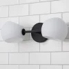 Xaviero Glass Vanity Light - 2 Light - Opal