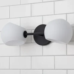 Xaviero Glass Vanity Light - 2 Light - Opal