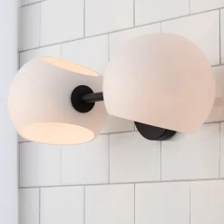 Xaviero Glass Vanity Light - 2 Light - Opal