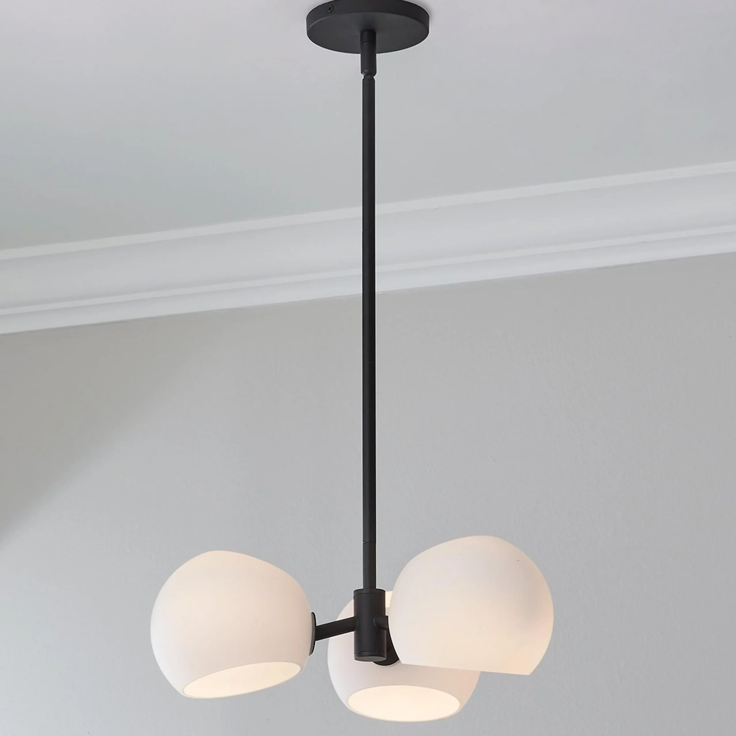 Xaviero Transitional Glass Chandelier - 3 Light - Opal