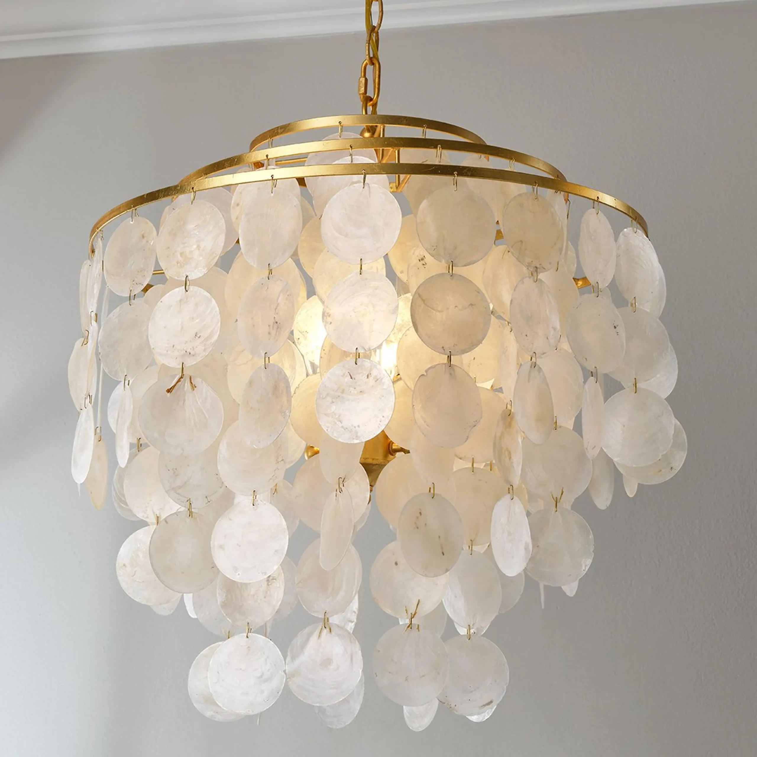 Young House Love Cascade Capiz Chandelier