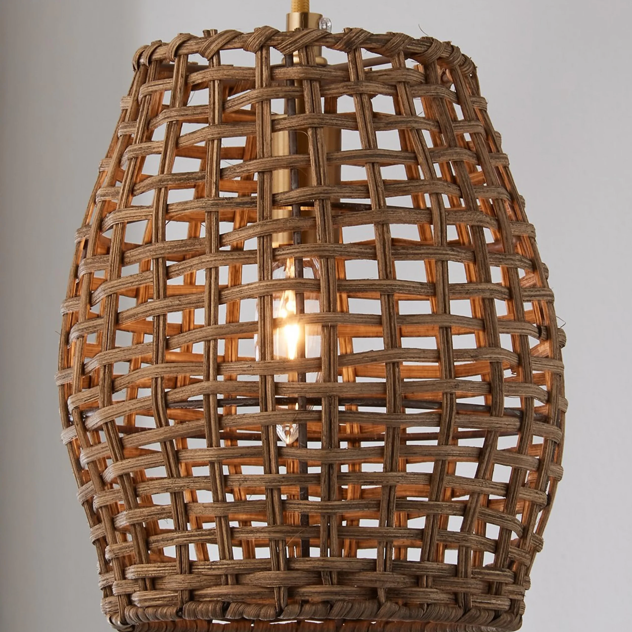 Young House Love Check Rattan Pendant