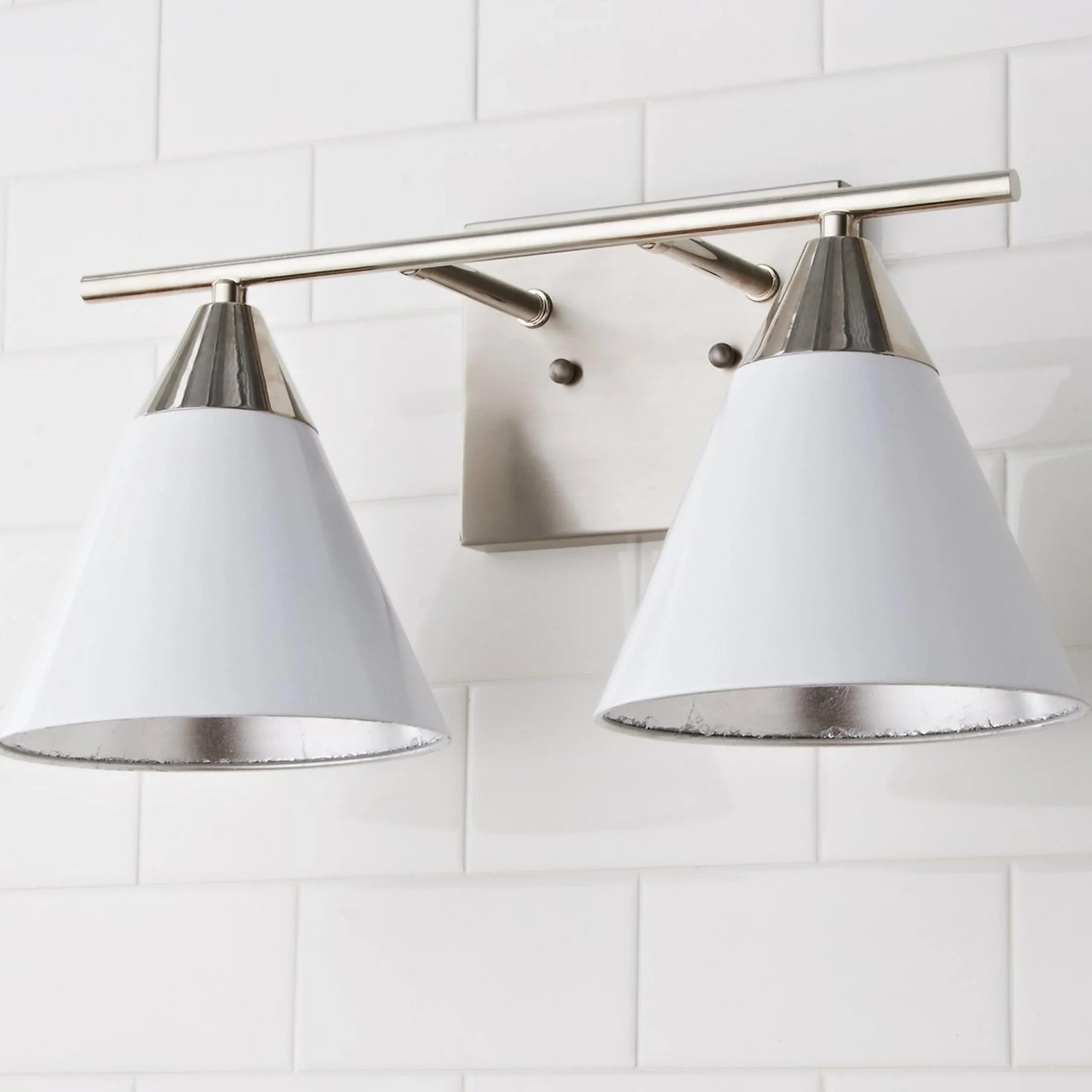 Young House Love Clad Cone Vanity Light - 2 Light