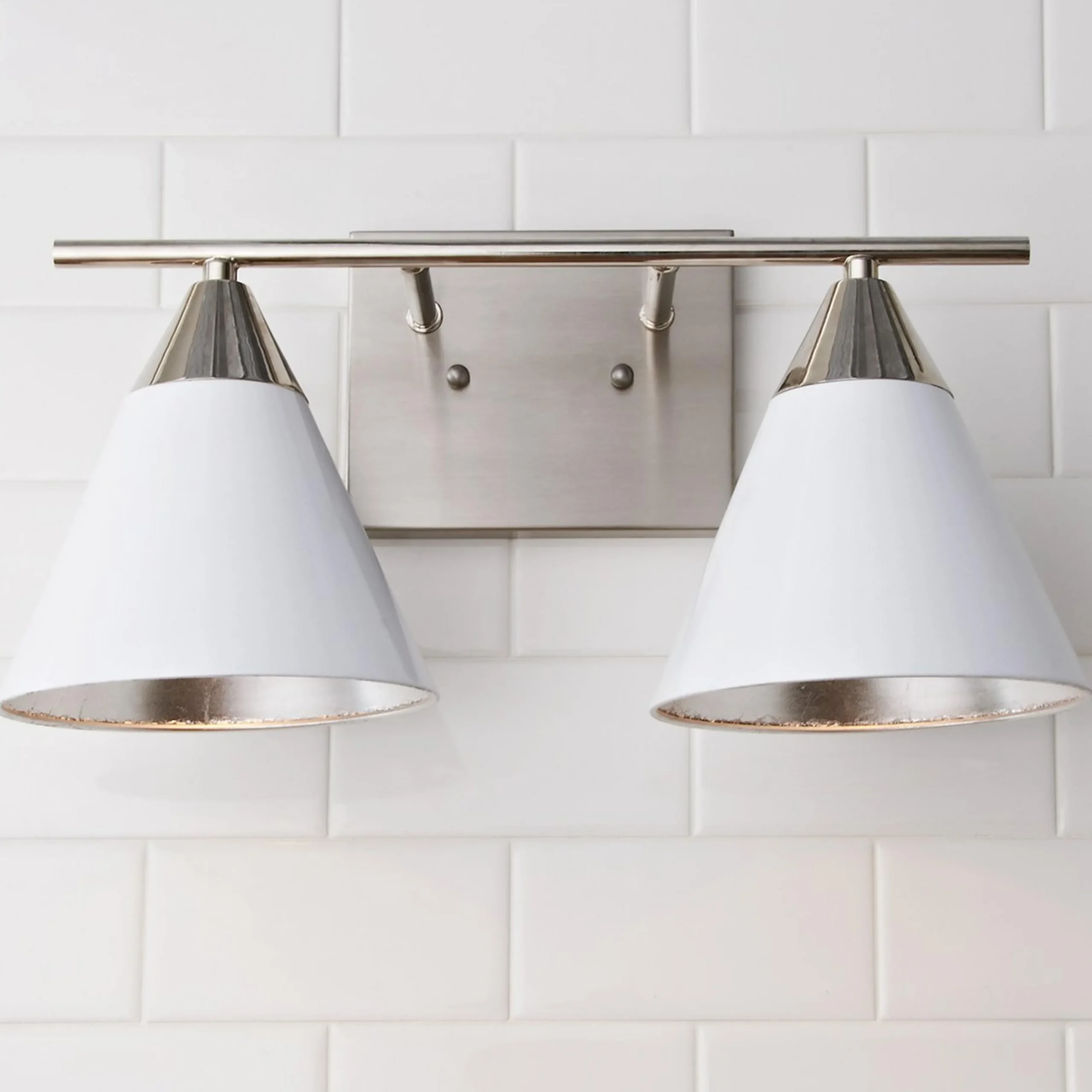 Young House Love Clad Cone Vanity Light - 2 Light