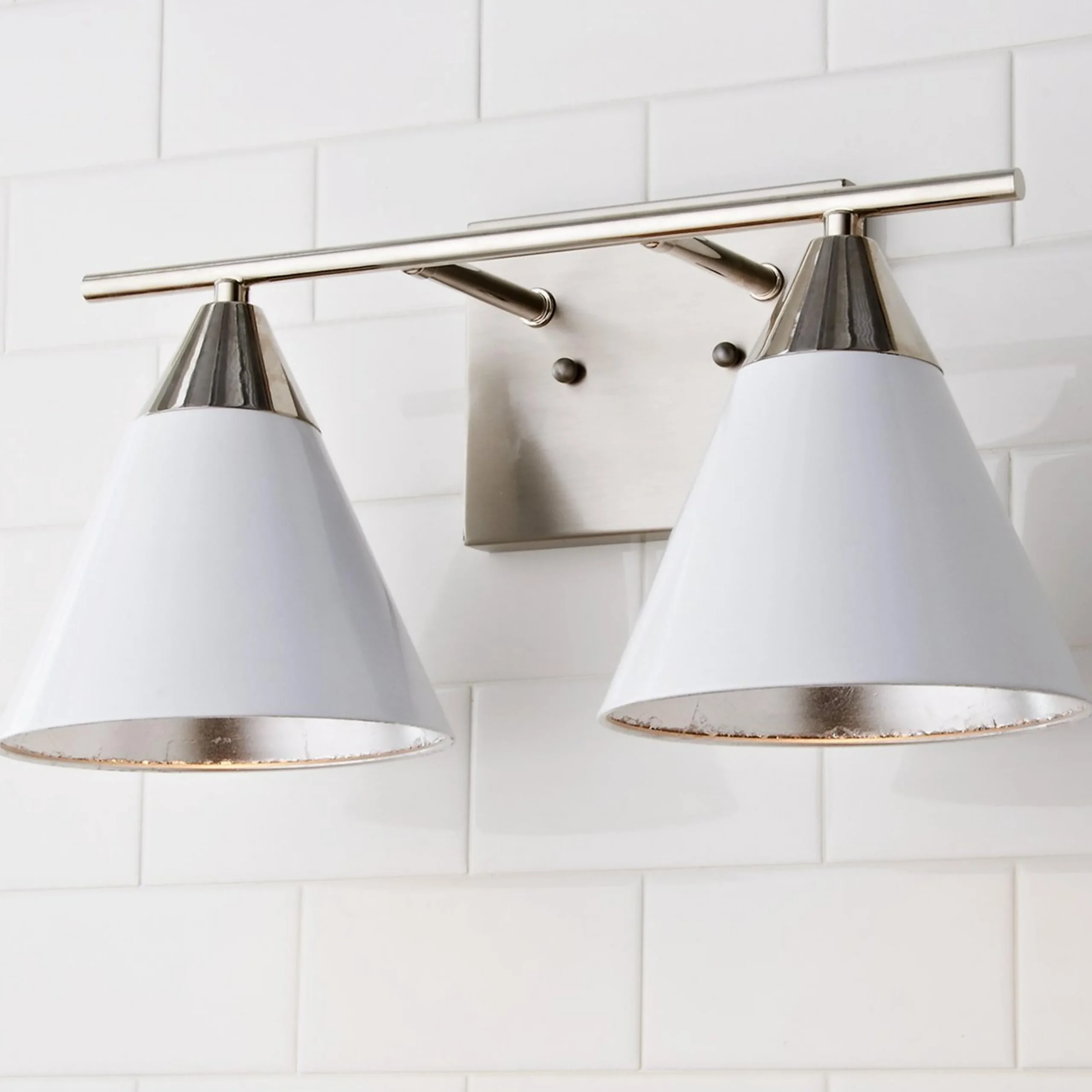 Young House Love Clad Cone Vanity Light - 2 Light