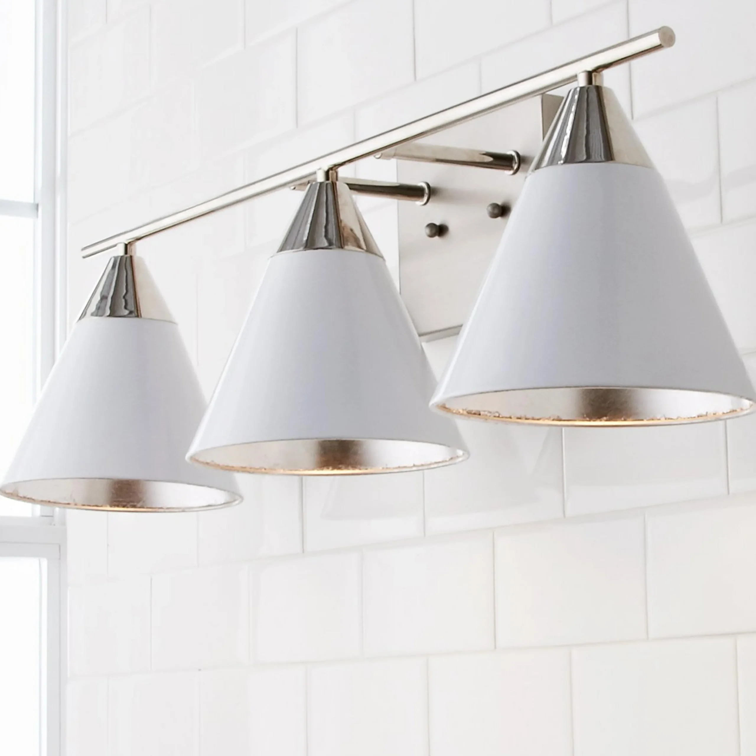 Young House Love Clad Cone Vanity Light - 3 Light