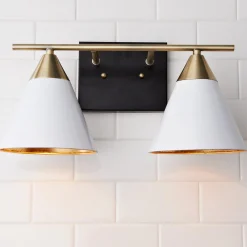 Young House Love Clad Cone Vanity Light - 2 Light